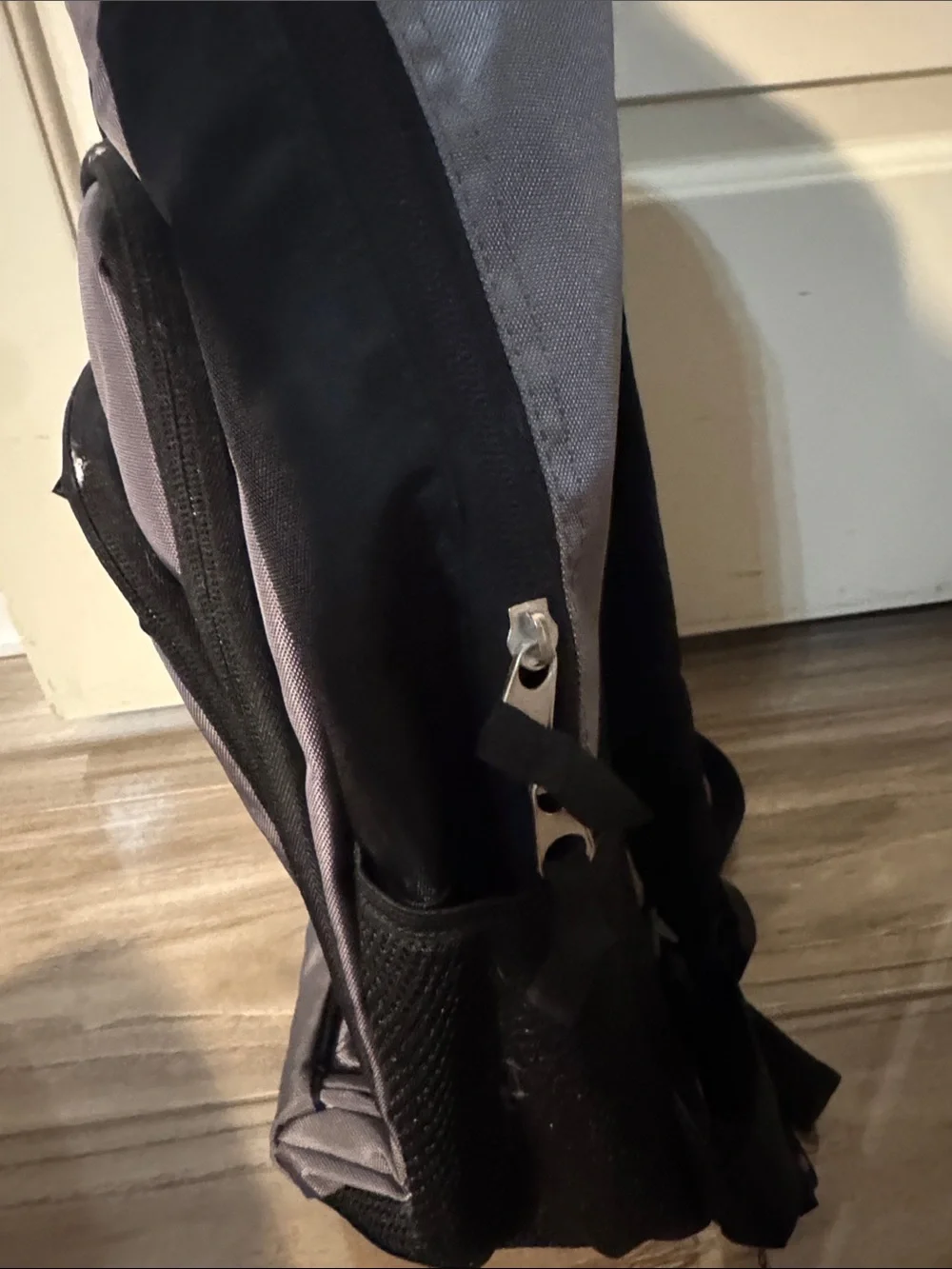 SilverSea Gray Black Men's Top Handle 3 zippered compartments Backpack
